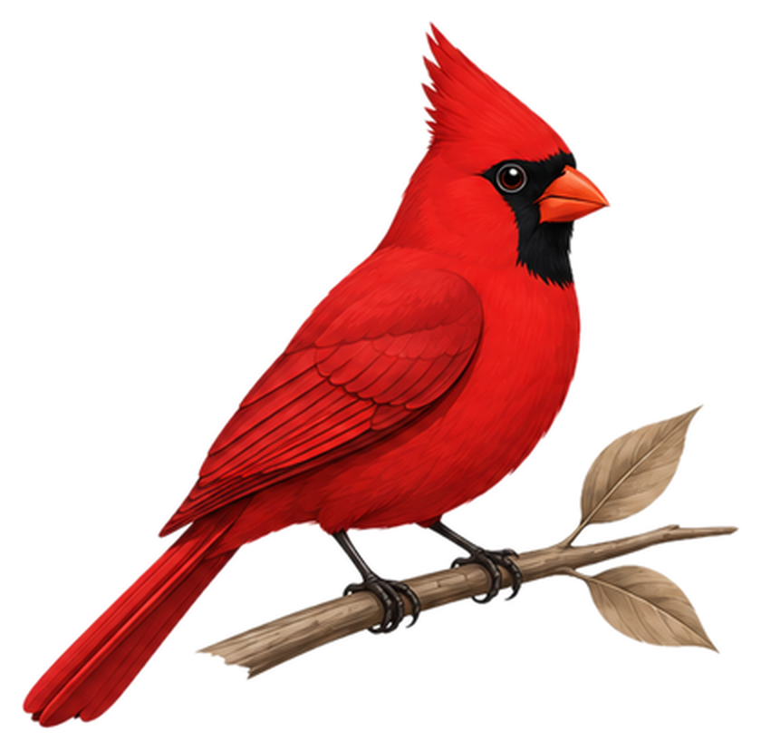 A red cardinal on a branch